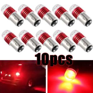 10pcs 자동차 12V LED 후면 미등 테일 브레이크 라이트 스트로브 깜박이 LED 램프 오토바이 경고 전구 빨간색 더 강한 빛