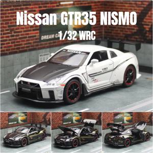 1/32 닛산 스카이 라인 GTR R35 Nismo GT3 어린이를위한 레이싱 장난감 자동차 모델 RMZ CiTY 다이 캐스트 합금 미니어처 사운드 라이트 컬렉션