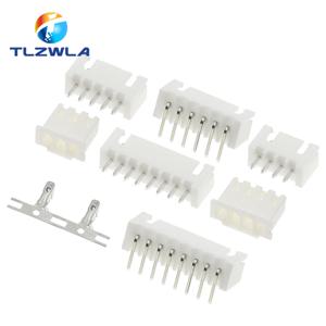 100Pcs JST XH2.54 2/3/4/5 핀 터미널 플라스틱 쉘 수 플러그 + 암 소켓 와이어 커넥터 XH 2.54 2P 3P 4P 5P-14P