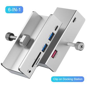 전원 공급 장치가 있는 6포트 USB 3.0 허브 USB3.0 분배기 어댑터 클립형 멀티 분배기 노트북용 5G 고속 데이터 전송