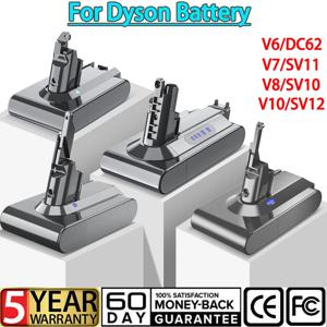 다이슨 모든 시리즈 용 21.6V 6000mAh V6 V7 V8 V10 교체 배터리 DC62 SV10 SV11 SV12 무선 진공 휴대용 진공 청소기
