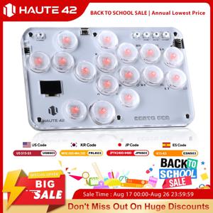 Haute42 아케이드 히트박스 컨트롤러 파이트 스틱 PC 조이스틱 히트박스 컨트롤러 키보드 (PS4 / 스위치/스팀 아케이드 격투 게임 PC용)