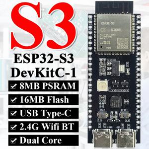 ESP32-S3-DevKitC-1 개발 보드 Arduino용 BT 2.4G Wifi 모듈 8MB PSRAM 16MB 플래시 N16R8 44핀 CP2102 Type-C ESP32S3
