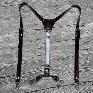 2*115Cm 남자 멜빵 가죽 멜빵 조정 가능한 멜빵 남자 바지 교정기 성인 하네스 여자 의류 액세서리