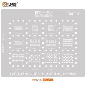 EMMC EMCP/UFS LPDDR NAND RAM PCIE 플래시 메모리용 BGA Reballing 스텐실 BGA297 BGA153 BGA254 BGA162 BGA169 BGA186 BGA221 254