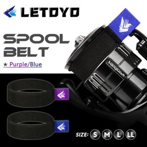 LETOYO 4개입 플렉시블 스피닝 릴 스풀 벨트(핸들 포함) 내구성 좋은 낚시 릴 스풀 커버 낚시 용품 낚시 도구