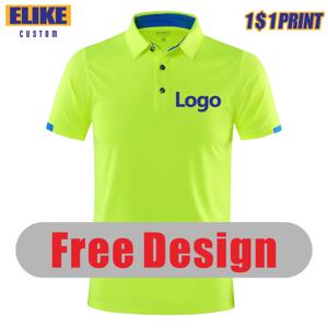 엘라이크 속건 통기성 스포츠 폴로셔츠 맞춤 로고 프린트 자수 디자인 회사 그룹 브랜드 8가지 색상 상의 S-4XL 2024