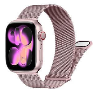 애플 워치 밴드용 자석 루프 스트랩, 40mm, 44mm, 45mm, 41mm, 42mm, 46mm, iWatch 시리즈 12, 11, 10, 9, 8, SE, 울트라 49mm용.
