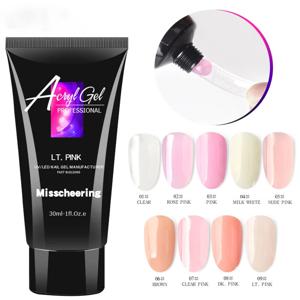 30ml 네일 연장 젤 네일 빌드 폴리 네일 아크릴 젤 UV LED 크리스탈 모델의 빠른 연장 무통 크리스탈 젤