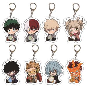 8 개/대 애니메이션 키 체인 내 영웅 아카데미 아크릴 키 체인 Izuku Bakugo Katsuki 펜던트 액세서리 귀여운 만화 선물 도매