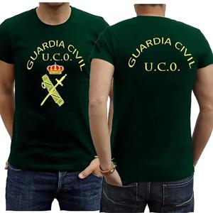 스페인의 민방위군 UCO 중앙 작전 단위 티셔츠 100% 코튼 오목 여름 짧은 소매 캐주얼 남성 티셔츠 사이즈 S-3XL