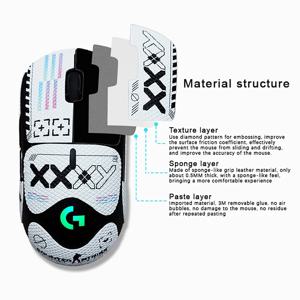 마우스 그립 테이프 스케이트 수제 스티커 G Pro X Superlight 무선 마우스 용 미끄럼 방지 땀 빨아