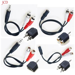 유니버설 RCA 케이블 3.5mm 잭 스테레오 오디오 케이블 - 2RCA 소켓 암-수 헤드폰 3.5 AUX Y 어댑터 (DVD 앰프용)