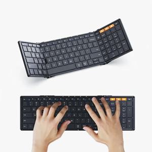 숫자 키패드가 있는 접이식 키보드 Bluetooth 무선 휴대용 Silm 여행용 컴퓨터 PC iPad용 풀 사이즈 접이식 키보드