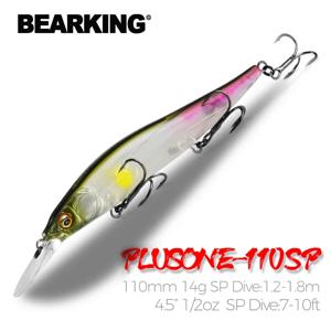 Bearking professional Wobbler 110mm 14g 다이브 1.8m SP 낚시는 파이크와 배스를 위한 인공 미끼 프레데터 태클 저크베이트를 유혹합니다.