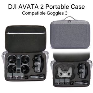 DJI Avata 2 휴대용 케이스 호환 고글 3 플라이 스마트 콤보 대용량 FPV RC 보관 가방 야외 촬영