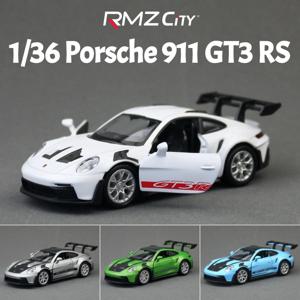 1/36 포르쉐 911 GT3 RS 어린이를위한 장난감 자동차 모델 RMZ CiTY 미니어처 레이싱 프리 휠 풀백 다이 캐스트 금속 컬렉션 선물