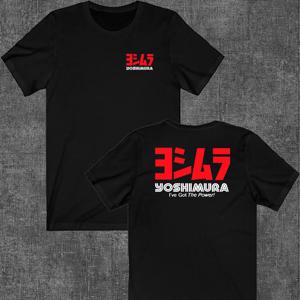 요시무라 레이싱 로고 남성 블랙 티셔츠 사이즈 S ~ 5XL