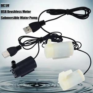 슈퍼 조용한 DC 5V USB 브러시리스 모터 펌프 휴대용 잠수정 워터 펌프 수경 물고기 탱크 순환 물 공예 분수