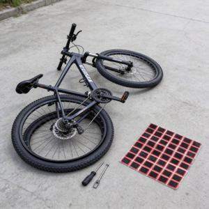 25mm 자전거 고무 펑크 패치 자전거 타이어 튜브 수리 사이클 패치 키트 접착제 없이 사용하는 자전거 이너 튜브 펑크 수리 도구