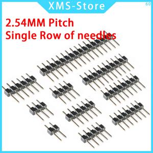 2.54mm 단일 행 남성형 PCB 보드 핀 헤더 커넥터(핀 헤더 포함) Arduino용 2/3/4/5/6/8/10/12/20/40 핀