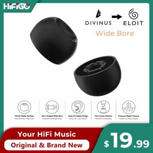 ELOIT / DIVINUS 벨벳 와이드 보어 실리콘 이어폰 이어팁(4-6mm 노즐용), 이어버드용 부드럽고 깊은 이어팁 Dunu AFUL