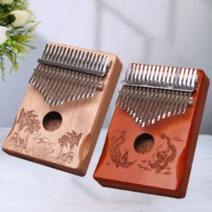 Lydesy Kalimba 엄지 피아노 키트 17Key 수동 튜닝 Calimba 휴대용 손가락 피아노 어린이를위한 생일 축제 선물 성인 초보자