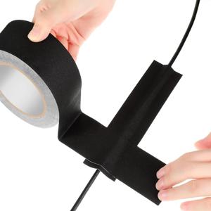 프리미엄 등급 헤비 듀티 개퍼 테이프 전기 코드용 무반사 다목적 방수 바닥 테이프 블랙 개퍼 테이프