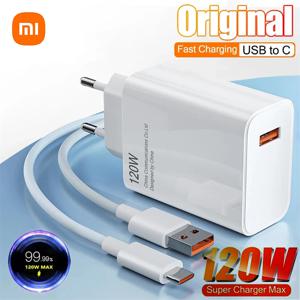 샤오미 정품 120W 충전기, 미 14, 13, 12, 11 울트라, 라이트, 12T 프로, 포코 X5 고속 충전 케이블용 QC 5.0 고속 충전 지원