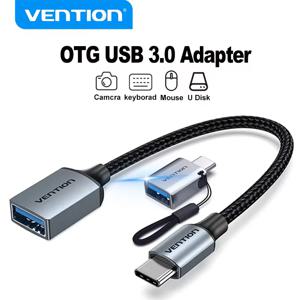 벤션 USB C OTG 어댑터 USB A to Type C 어댑터 케이블 USB3.0 2.0 5Gbps 데이터 어댑터 타입-C 컨버터 (맥북 프로, 샤오미 17 호환)