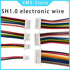 10PCS JST SH1.0 SH 1.0mm 와이어 케이블 커넥터 2/3/4/5/6/7/8/9/10/12 핀 1.0MM 피치 플러그 10CM/20cm/30CM 와이어 길이 28AWG