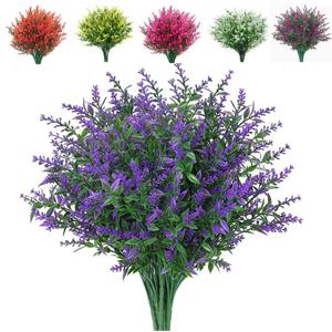 3/5/10Pcs 인공 꽃 플라스틱 라벤더 가짜 식물 홈 테이블 야외 정원 장식 웨딩 신부 꽃다발 장식
