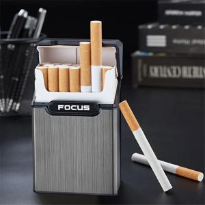 금속 담배 케이스 방수 담배 상자 휴대용 플립 커버 20pcs 담배 담배 홀더 보관 용기 흡연 도구