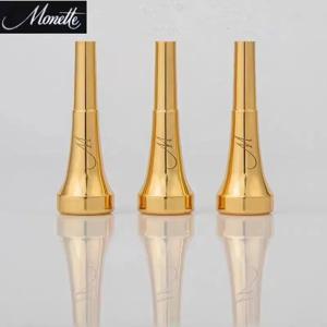 Monette Bb 트럼펫 마우스피스 7C 5C 3C 1.5C 크기 프로 실버/골드 도금 구리 뮤지컬 금관 악기 트럼펫 액세서리