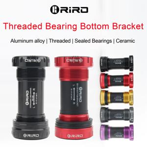 RIRO 자전거 세라믹 하단 브래킷 BB68/BB92 68/73MM 스레드 BB MTB 밀폐형 베어링 도로 자전거 1.37/24mm 샤프트 Univesal 부품