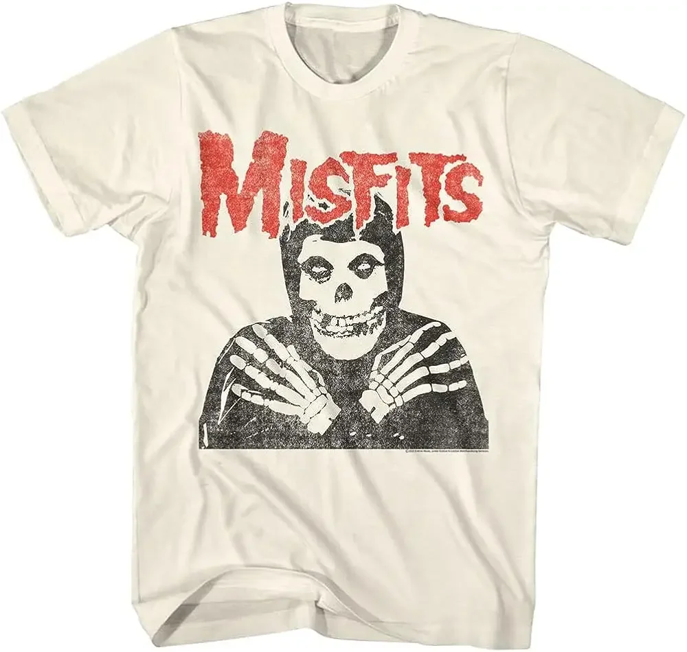 Misfits 펑크 스타일 티셔츠, 레트로 스트리트 해골 패턴 남성용 티셔츠, 신상 패션