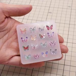DIY 나비 쥬얼리 몰드, 독특한 에폭시 송진 매력 제작, 내구성, 다목적 실리콘 공예 몰드, 1 개