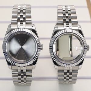 36mm 40mm 고급 남성용 시계 케이스 스트랩 부품 Datejust Seiko Nh35 Nh36 Nh34/38 Miyota8215 무브먼트 28.5mmDial 용 사파이어 유리