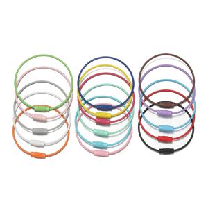 10 개/몫 50mm 철 열쇠 고리 다채로운 키 체인 반지 보석에 대 한 나사 잠금 키 체인 만들기 DIY 결과