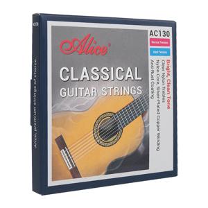 Alice AC130 클래식 기타 현 세트 투명 나일론 일반 현 실버 도금 구리 합금 권선 녹슬지 않는 코팅