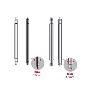 10PCS 이중 지원 스프링 바 직경 1.5mm 및 1.8mm 시계 스트랩 링크 핀은 Width10mm-30mm 스테인레스 스틸 시계 스트랩 링크에 적합