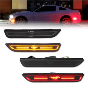 포드 머스탱 베이스 GT 쉘비 GT500 보스용 자동차 전체 LED 사이드 마커 라이트, OEM 사이드마커 램프 교체 2010-2014