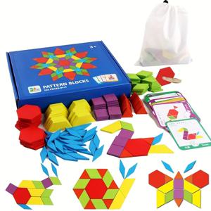 DIY 어린이 나무 장난감 155pcs 나무 지그 소 퍼즐 보드 세트 어린이를위한 다채로운 몬테소리 교육 장난감 어린이 선물