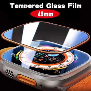 Apple Watch Ultra 49mm HD 화면 보호기용 강화 유리 필름 긁힘 방지 시리즈 49mm 스마트 iwatch 밴드 액세서리