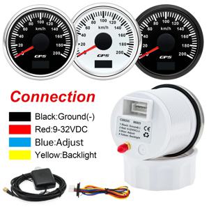 52MM 디지털 GPS 속도계 게이지 + 안테나 주행 거리계 7 색 백라이트 범용 12V 24V 자동차 보트 해양 오토바이 요트