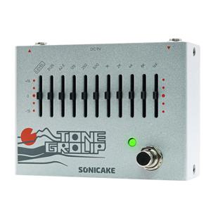 SONICAKE Tone Group 100% 아날로그 10밴드 이퀄라이저 클래식 EQ 기타 베이스 이펙트 페달 트루 바이패스 QDS-01
