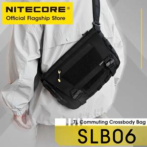 NITECORE SLB06 통근 크로스 바디 백 블랙 슬링 백 7L 기능성 전술 숄더 백 For iphone Xiaomi Tablet Notebook