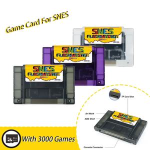 SNES 게임 콘솔용 8GB TF 카드가 포함된 Super Nintendo Everdrive용 3000 In 1 게임 카드