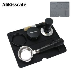 커피 탬퍼 매트 디스트리뷰터 스테이션 Portafilter 실리콘 패드 에스프레소 메이커 바 액세서리 Coffeeware Corner Barista Tools