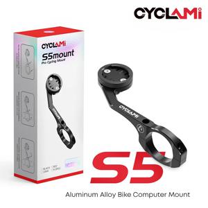 CYCLAMI 알루미늄 합금 양면 자전거 컴퓨터 마운트 MTB 로드 GPS 헤드라이트 홀더 브래킷 (GARMIN XOSS IGPSPORT 자전거용)